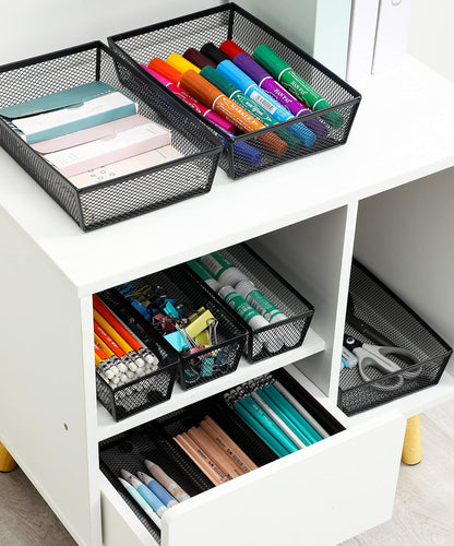 BYCY 3 Pack Mesh Flatware Drawer Organizer for Kitchen/Office/Home Tools,Spoon Knife Fork Organizers Box Utensil Tabletop Storage Tray (12 x 6 x 2 Inch)