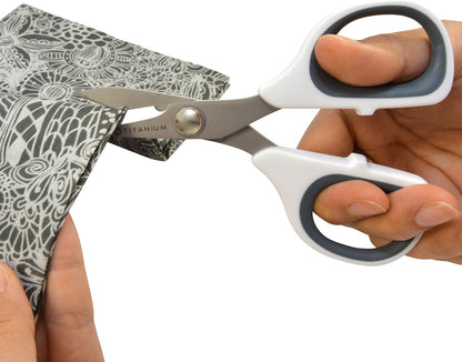 Westcott 5-Inch Micro-Tip Fabric Scissors with Titanium-Bonded Blades - Craft Scissors for Paper and Fabric, Sewing, and More