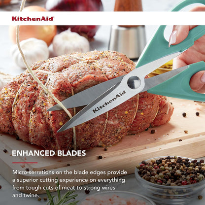 KitchenAid Multipurpose Shear Set, Versatile Scissors with Nutcracker, Bottle Opener, Ergonomic Handles with Protective Blade Covers, 2 Piece