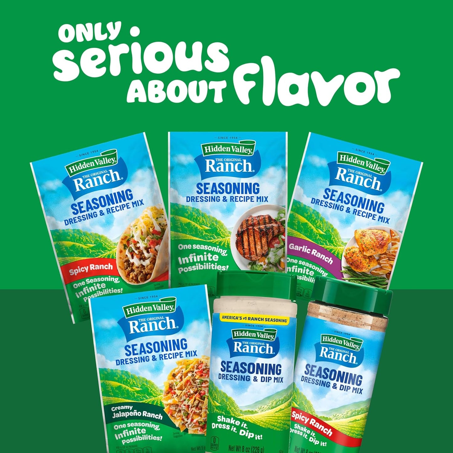 Hidden Valley Original Ranch Seasoning, Dressing and Dip Mix, 8 Ounces (Package May Vary)