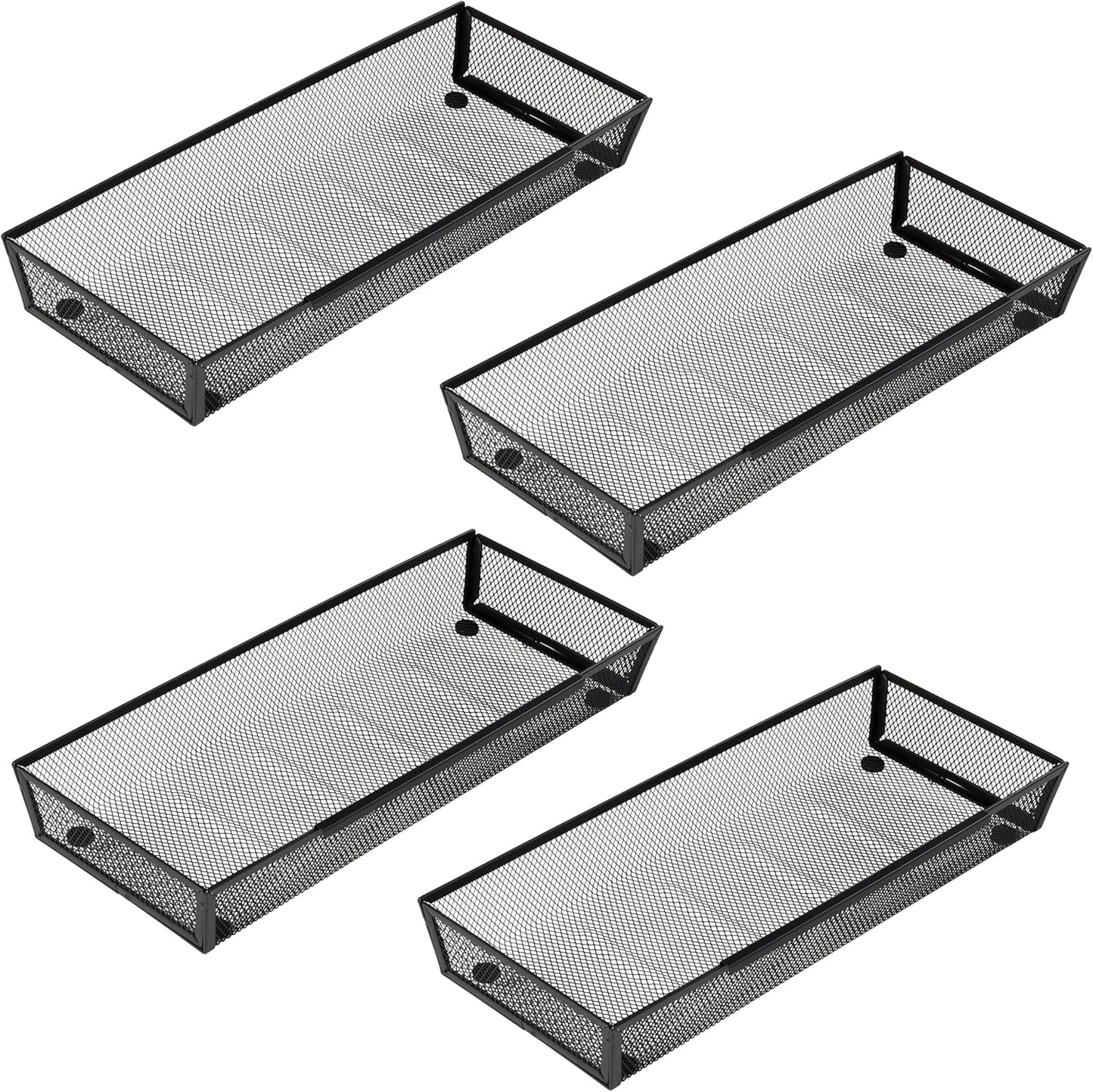3 Pack Large Clear Plastic Drawer Organizer Tray Cutlery Utensil Makeups Drawer Organizers 12" X 6"