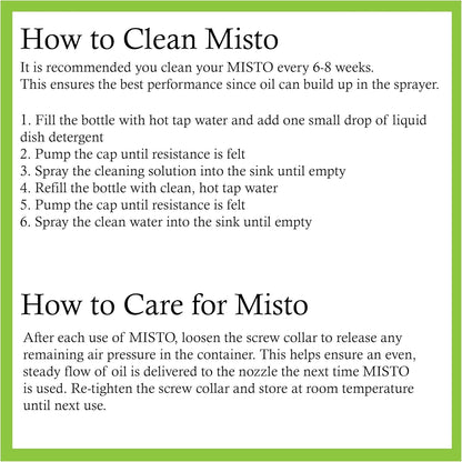 Misto Aluminum Oil Sprayer, Set of 2, Versatile Refillable Aerosol Sprayers for Olive Oil, Vinegar, Lemon Juice, Dressings, and More, Ideal for Cooking, BBQ, and Air Fryers