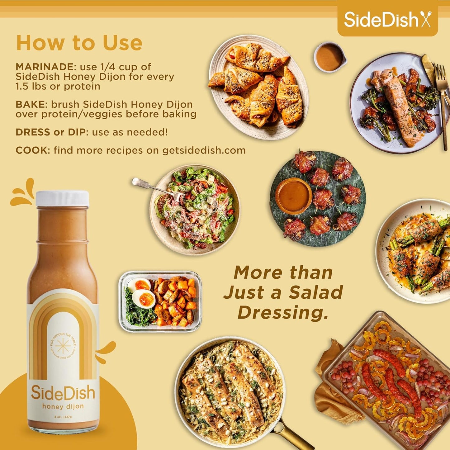 SideDish Chipotle Ranch Dressing - Seed Oil, Dairy & Gluten Free Salad Dressing w/Avocado Oil - Refined Sugar Free, Low Sodium Healthy Ranch Sauce - Paleo Dressing for Sauces, Dips & More - 8 fl oz