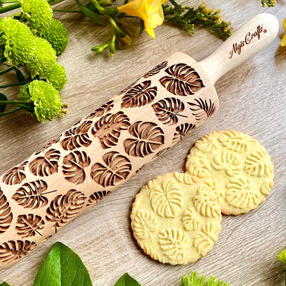 Embossing Rolling Pin SHELLS. Dough and Clay Roller for Embossed Cookies and Pottery. Cookie and Ceramic Stamp. Backing Gifts for Women by Algis Crafts