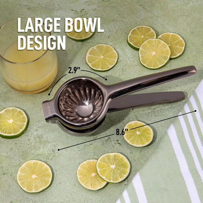 Lemon Squeezer Stainless Steel with Premium Quality Heavy Duty Solid Metal Squeezer Bowl - Large Manual Citrus Press Juicer and Lime Squeezer Stainless Steel - by Zulay Kitchen