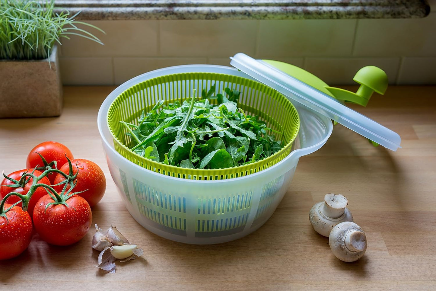 Westmark Germany Vegetable and Salad Spinner with Pouring Spout (Red)