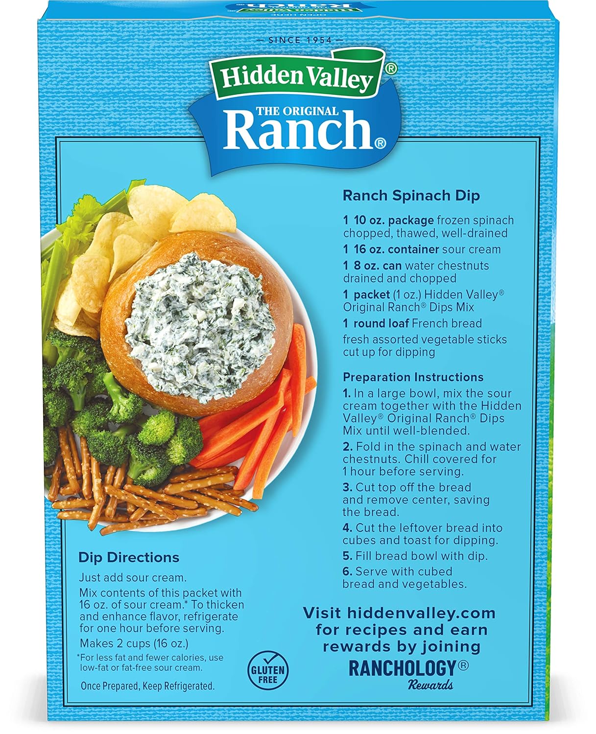 Hidden Valley Original Ranch Dip Mix, 1 Ounce Each, 4 Count (Package May Vary)
