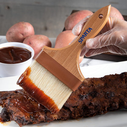 SPARTA Kitchen Basting Brush – 4037300 Basting Brush for Cooking Flat Boar Bristle Brush, Hardwood Handle for Kitchens, Restaurants, Catering, High Heat Food Prep, 1.5in