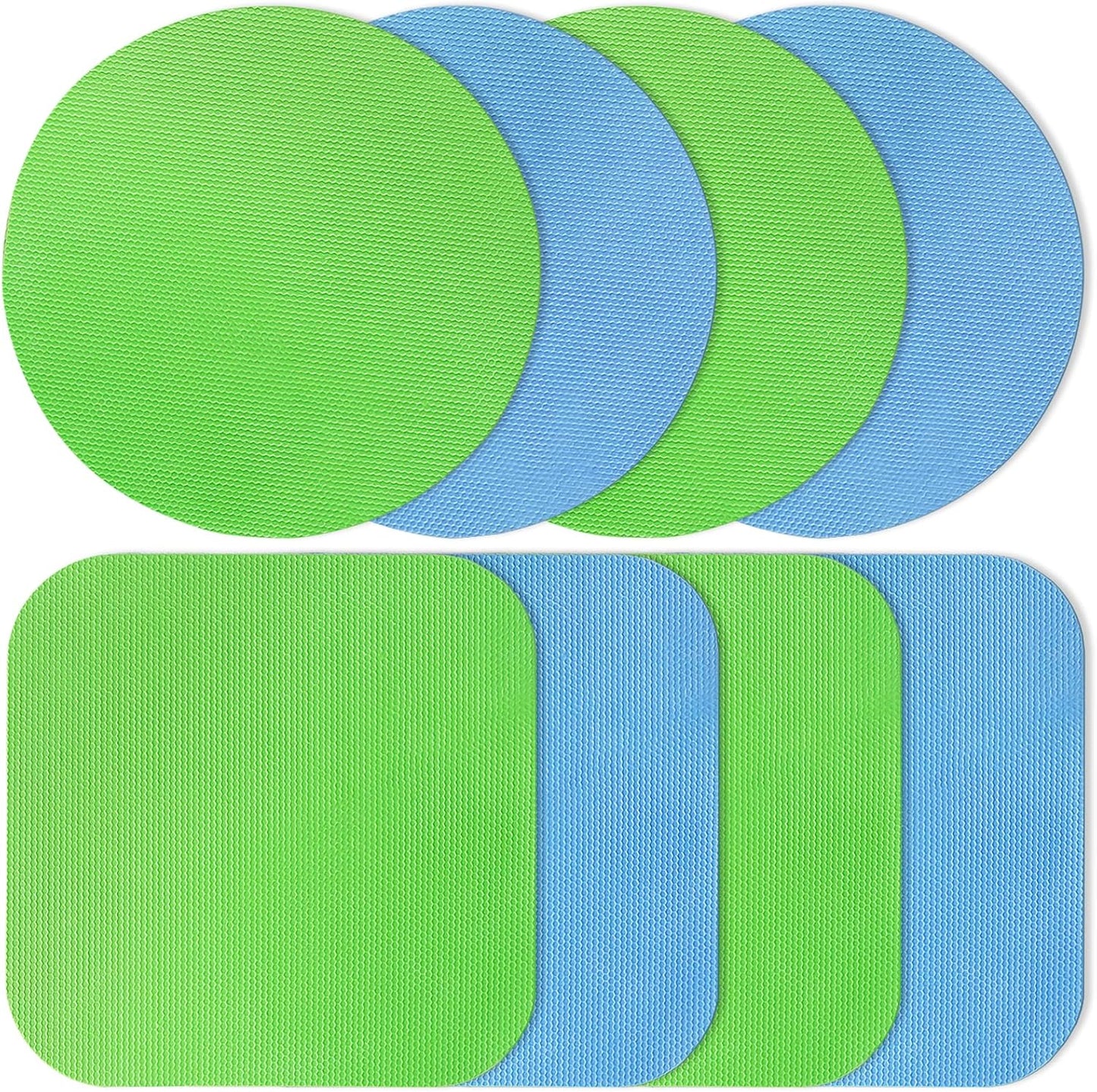 4PCS Jar Opener for Seniors with Arthritis - Rubber Gripper Pads, Bottle & Can Opener, Kitchen Gadgets (Light Blue + Green)
