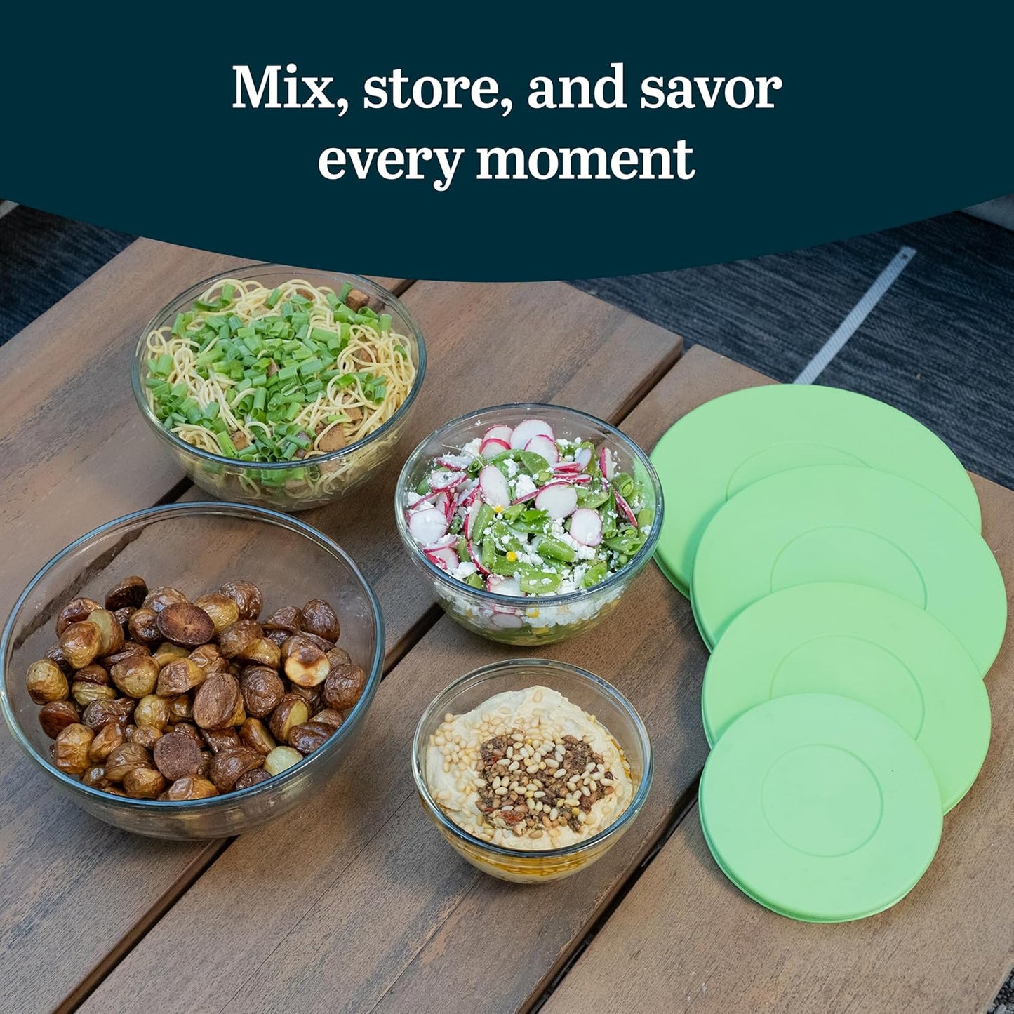 Libbey Small Glass Prep Bowls with Lids, Set of 8, 6.25 oz Small Bowls- Ideal for Leftovers, Meal Prep & Dips, Durable & Dishwasher Safe