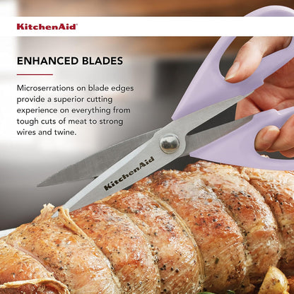 KitchenAid Multipurpose Shear Set, Versatile Scissors with Nutcracker, Bottle Opener, Ergonomic Handles with Protective Blade Covers, 2 Piece
