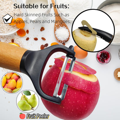 Trez Treamer 6-Pack Vegetable Peeler for Kitchen，Y Peeler Stainless Steel Potato Peeler Set for Apple Veggie Carrot Fruit Zucchini Cucumber Safe Peelers Bulk with Non-Slip Handle (P)
