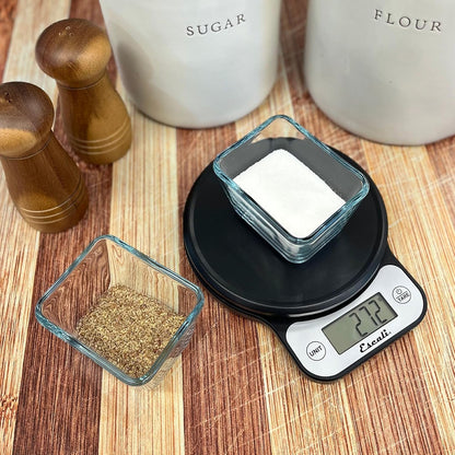 Escali Telero Digital Food Scale, High Precision Kitchen Scale for Cooking, Baking, Portion Control, Meal Prep, Weigh in Grams and Ounces, 11 lb Capacity, Blue (T136)