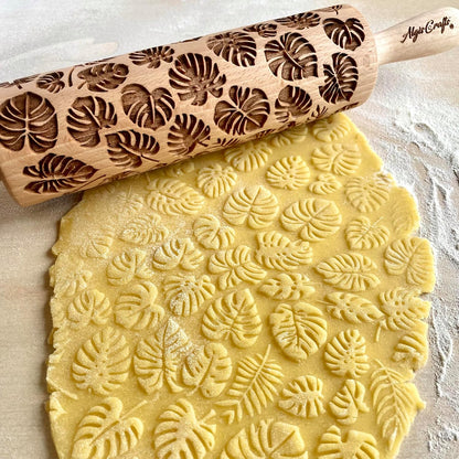 Embossing Rolling Pin SHELLS. Dough and Clay Roller for Embossed Cookies and Pottery. Cookie and Ceramic Stamp. Backing Gifts for Women by Algis Crafts