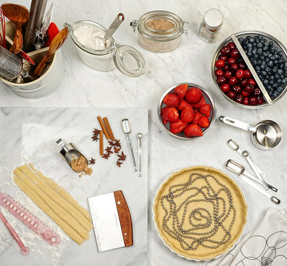 RSVP International Endurance Kitchen Collection, Pastry Baking Accessories, Bench Scraper, Stainless Steel