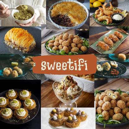 Sweetifi Gluten-Free Kataifi Pastry, Dried & Chopped Shredded Phyllo Dough for Middle Eastern Desserts, Kunafa & Rolls, Crafted for Sweet & Savory Creations, 200gr/7Oz