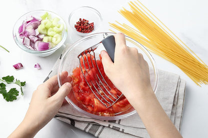 Spring Chef Dough Blender, Top Professional Pastry Cutter with Heavy Duty Stainless Steel Blades, Medium Size, Black