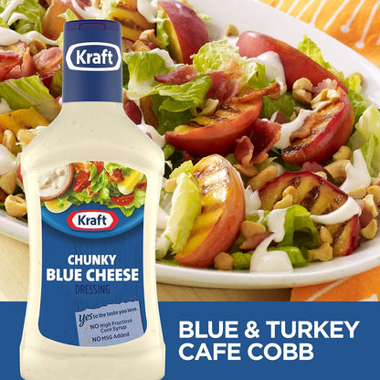 Kraft Dressing, 1 Bottle, for Salads and Dipping, Chunky Blue Cheese, No High-Fructose Corn Syrup, No Artificial Flavors, 16 oz