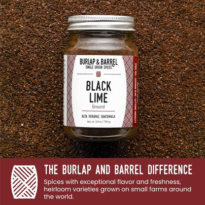 Burlap & Barrel Black Garlic Powder – Rich, Savory Flavor – Perfect for Roasted Proteins & Vegetables – Black Garlic Seasoning – As Seen On Shark Tank - 2.2oz Jar