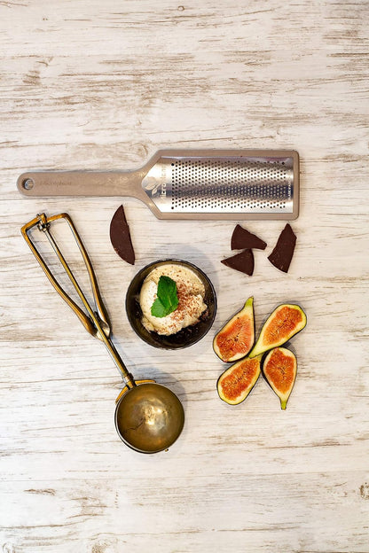 Microplane EcoGrate Series - Fine Cheese Grater with Peacock Blue Frame | USA-Made Blade