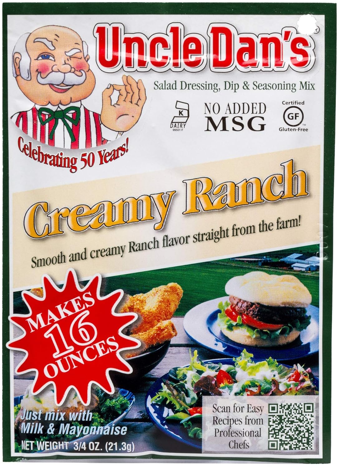 Uncle Dan’s, Creamy Ranch | 4.5oz Shaker – 4.5oz Shaker Bottle