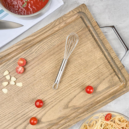 Restaurantware 10.5 in Stainless Steel Ball Whisk - German Standard Egg Beater with Ergonomic Handle, Dishwasher Safe - Manual Mixer Cooking Whisk for Baking, Stirring, Sauces, Beating