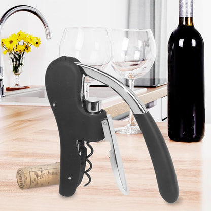 OGGI Wine Opener, Wing Corkscrew, Metal Manual Wine Bottle Opener, Multifunctional Cork Screw for Home & Waiters with Beer Bottle Opener, Durable Design