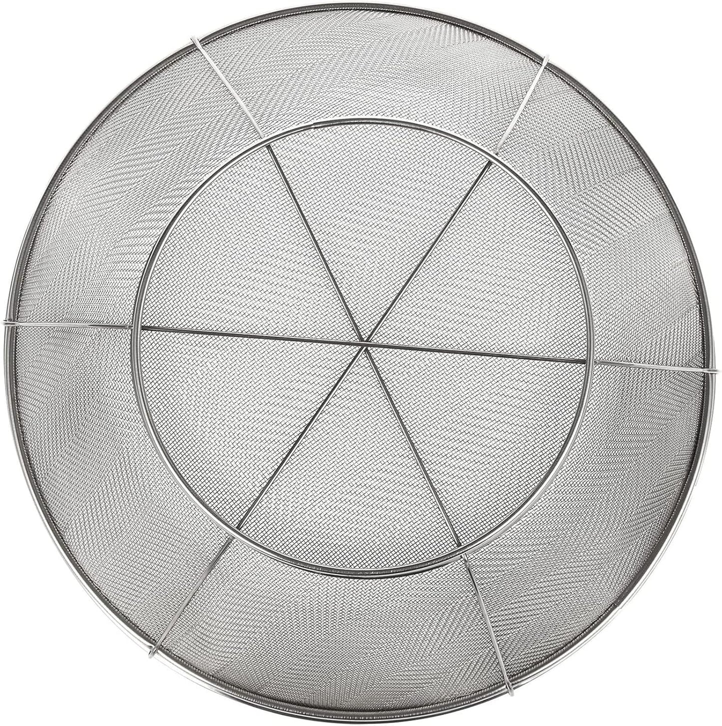 Juvale Stainless Steel Fine Mesh Strainer - Durable Rust-Resistant Mesh Colander - Ergonomic Handle Rice Colander - Ultra-Fine Flour Sifter - Dishwasher Safe with Stable Design - 11 in x 4 in, Silver