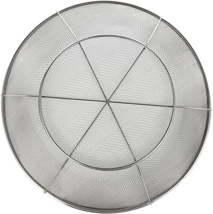 Juvale Stainless Steel Fine Mesh Strainer - Durable Rust-Resistant Mesh Colander - Ergonomic Handle Rice Colander - Ultra-Fine Flour Sifter - Dishwasher Safe with Stable Design - 11 in x 4 in, Silver