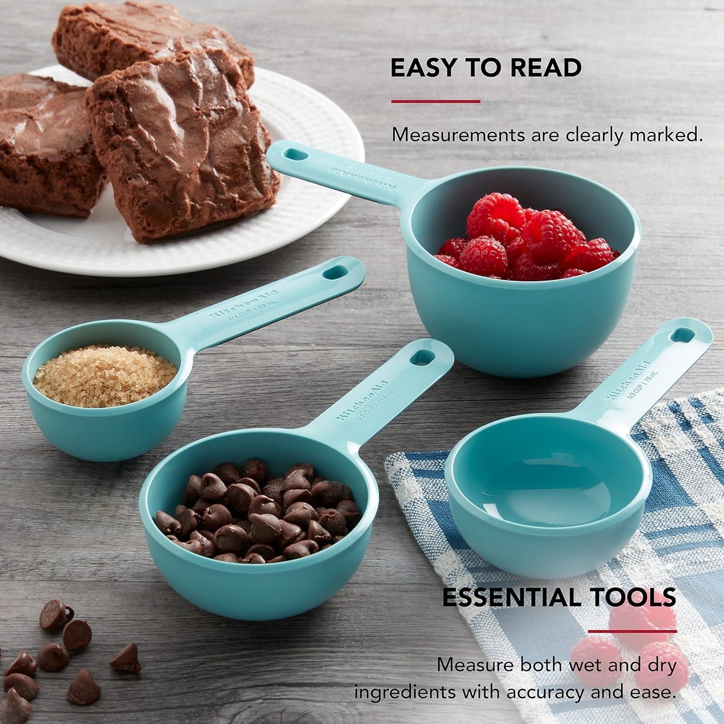 KitchenAid Universal Measuring Cup Set, 4-Piece, Pistachio
