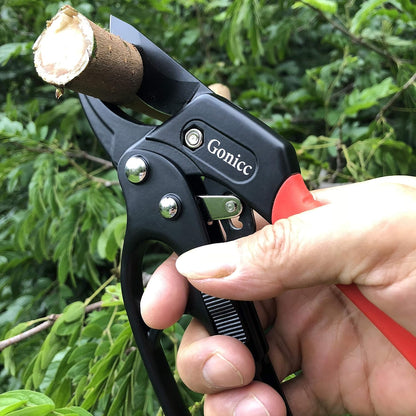 gonicc 8" Professional Premium Titanium Bypass Pruning Shears (GPPS-1003), Hand Pruners, Garden Clippers.