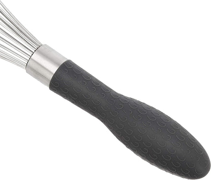 Stainless Steel Wire Whisk Set for Cooking, Different Sizes, Easy to Hold Ergonomic Handle, 3 Piece, Black/Silver