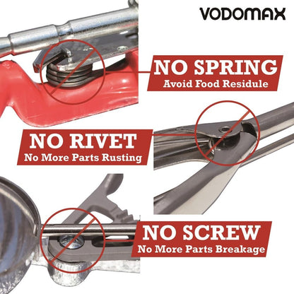 Size 100 ORANGE (0.32 oz.) VODOMAX Commercial Food Disher, Cookie Scoop, Stainless 18-10, Non-Spring Design, Portion Control, Ice Cream Scoop, Melon Baller, Meat Ball Scoop, Non Zeroll