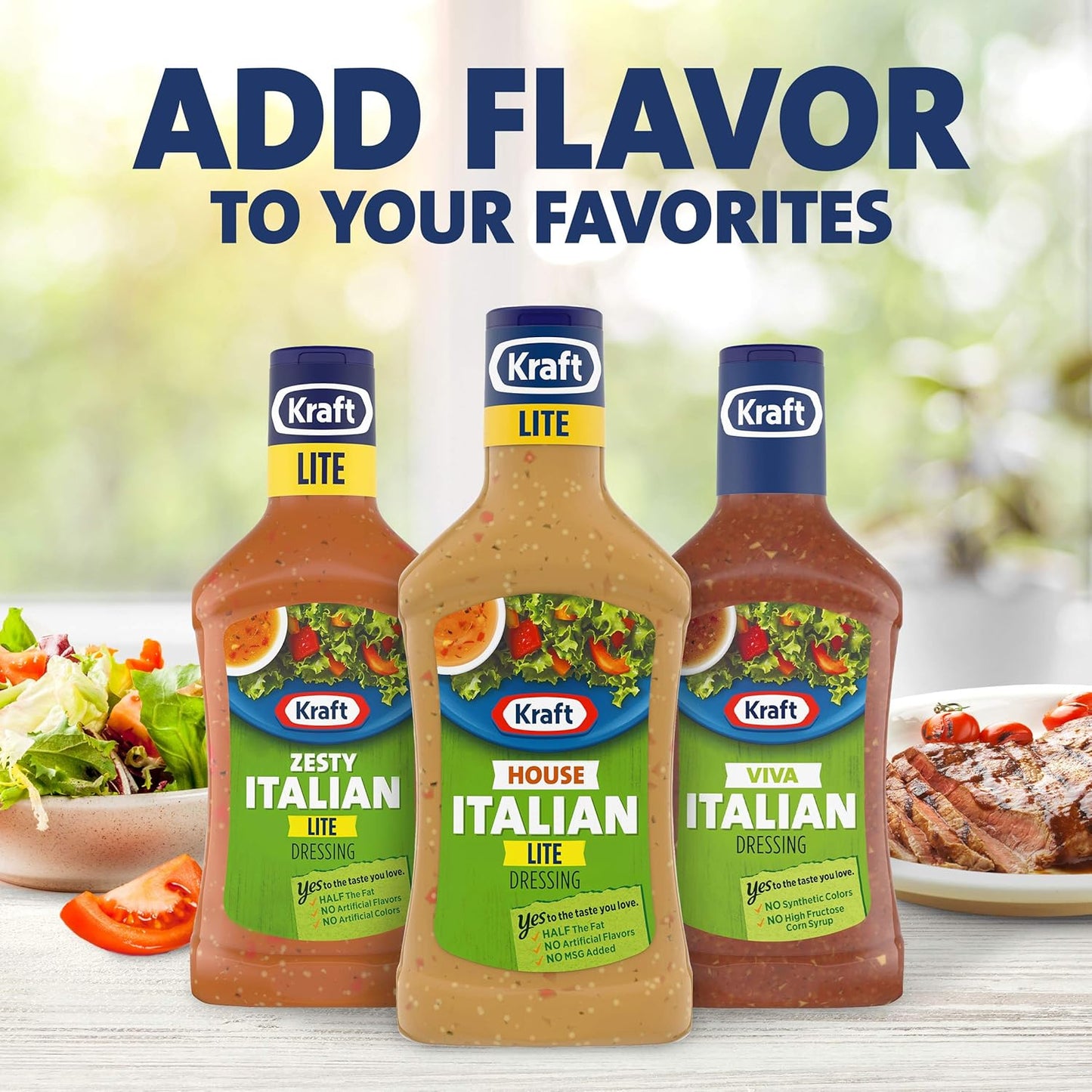 Kraft Zesty Italian Dressing Family Size, 24 fl oz Bottle