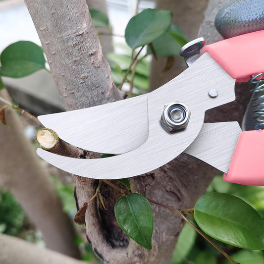 Flower Scissors, Premium Flower Cutter, Pruning Shears for Gardening-Pink | Sharp Handheld Garden Scissors, High Stainless Steel Garden Shears, 1-inch Cut Capacity, Ergonomic Handle, for Plants Bonsai