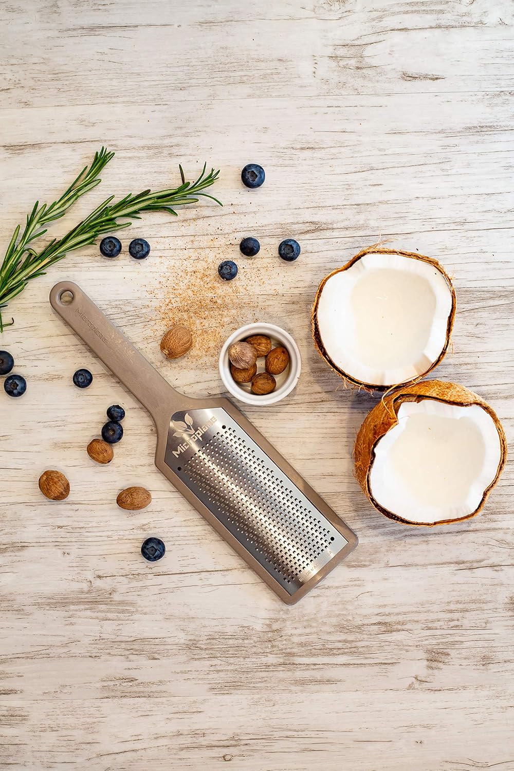 Microplane EcoGrate Series - Fine Cheese Grater with Peacock Blue Frame | USA-Made Blade