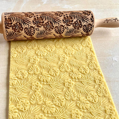 Embossing Rolling Pin SHELLS. Dough and Clay Roller for Embossed Cookies and Pottery. Cookie and Ceramic Stamp. Backing Gifts for Women by Algis Crafts