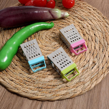 6Pcs Mini Cheese Grater, Stainless Steel Professional Box Grater Efficient Kitchen Small Gadget for Grating Garlic Ginger Vegetable Chocolate Parmesan