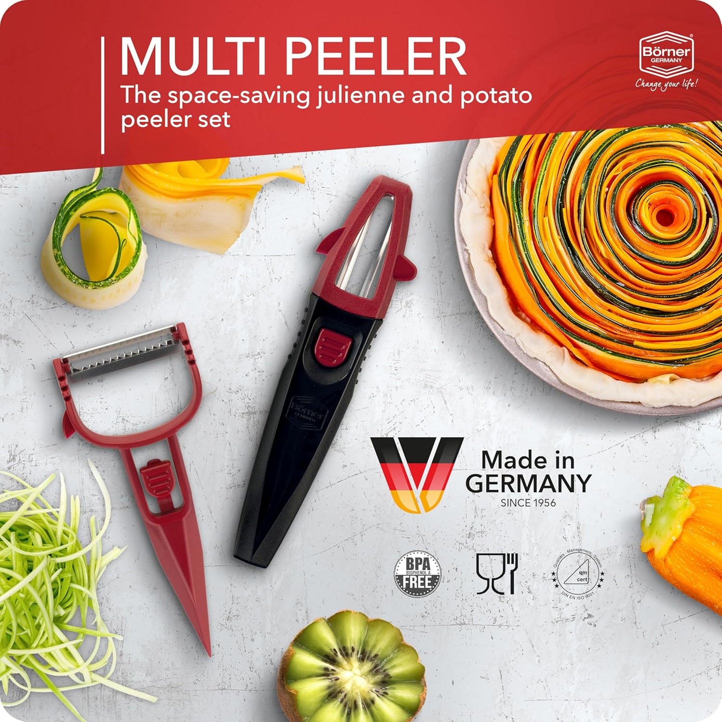Borner by Reston Lloyd Muli Dicer/Julienne Hand Held Vegetable Slicer