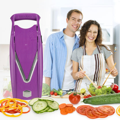 Börner Mandoline Slicer V5 (Professional Set) • Adjustable Vegetable Slicer (7-piece) • 10 Cutting Styles • Kitchen Slicer incl. Docking Station • Stainless Steel V-Blade • Color: Red