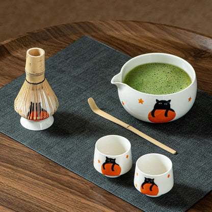 Matcha Whisk Set, Cute Strawberry Matcha Bowl Set with 2 Cups, Bamboo Whisk, Scoop & Holder, Matcha Kit Gift for Tea Lovers and Tea Ceremony, Birthday, Anniversary