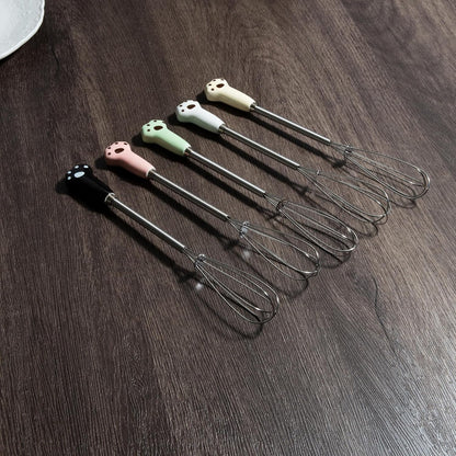 Mini Whisks 7 inch 5Pcs cat paw Stainless Whisk, Hand Egg Mixer for Flour Cake Egg, Kitchen Cooking Baking Use Whisk