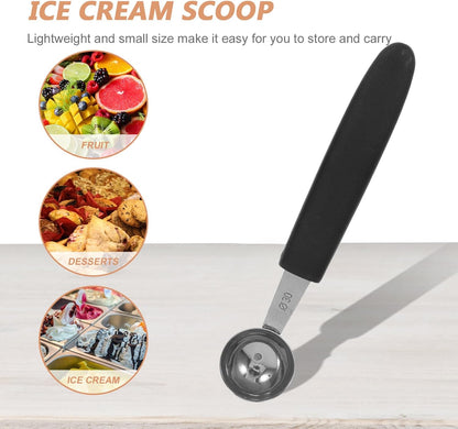 4pcs Stainless Steel Melon Baller Ice Cream Scoop Melon Ball Scoop Watermelon Spoon for Gelato Cantaloupe Ice Cream Watermelon Fruit
