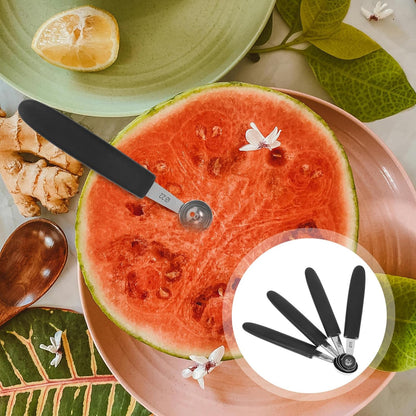 4pcs Stainless Steel Melon Baller Ice Cream Scoop Melon Ball Scoop Watermelon Spoon for Gelato Cantaloupe Ice Cream Watermelon Fruit