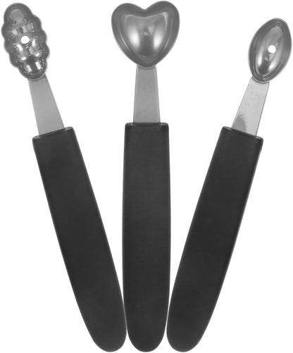 4pcs Stainless Steel Melon Baller Ice Cream Scoop Melon Ball Scoop Watermelon Spoon for Gelato Cantaloupe Ice Cream Watermelon Fruit