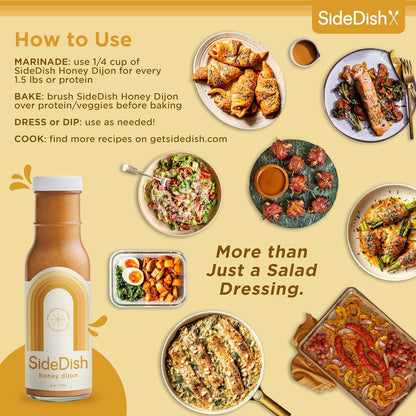 SideDish Classic Ranch Dressing - Seed Oil Free, Dairy Free & Gluten Free Salad Dressing w/Avocado Oil - Sugar Free, Low Sodium Healthy Ranch Dressing - Paleo Dressing for Sauces & More - 8 fl oz