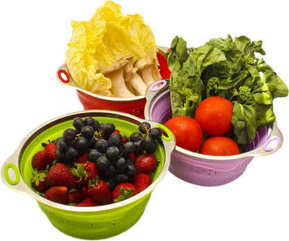 Zoie + Chloe Stainless Steel and Silicone Collapsible Strainer