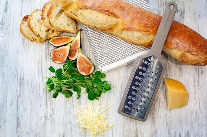 Microplane EcoGrate Series - Fine Cheese Grater with Peacock Blue Frame | USA-Made Blade