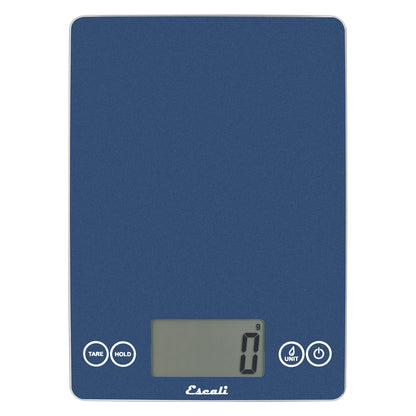 Escali Arti Glass Food Scale Digital Countertop Kitchen, Baking and Cooking Scale with Nutrition and Calorie Counter, 15-Pound Capacity, 9" x 6.5" x .75", Gray Storm