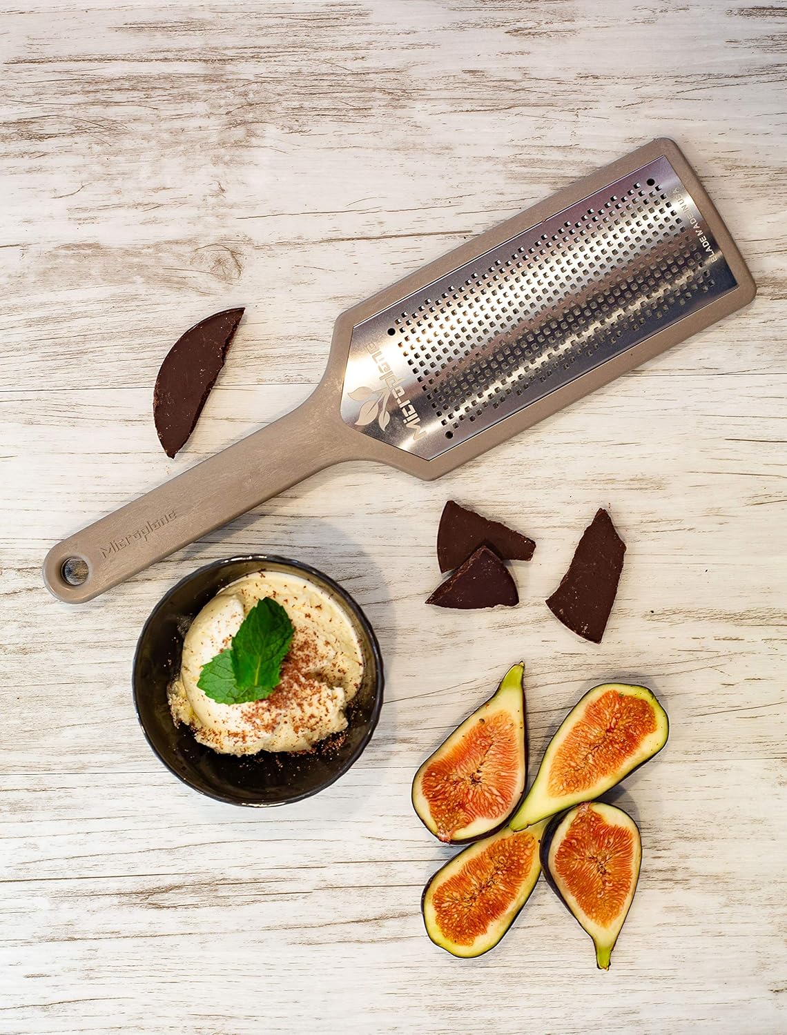 Microplane EcoGrate Series - Fine Cheese Grater with Peacock Blue Frame | USA-Made Blade